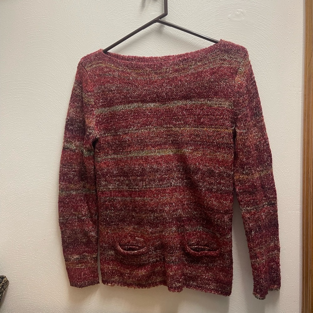 Maroon Boat Neck Sweater